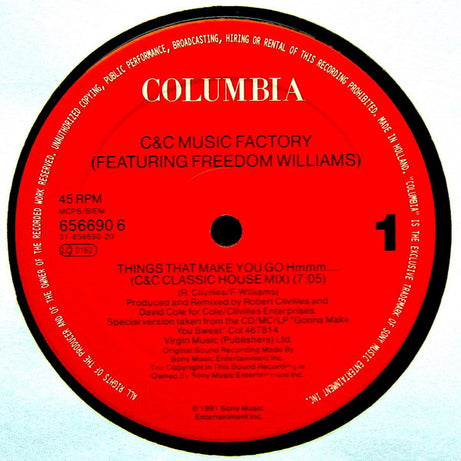C + C Music Factory Featuring Freedom Williams : Things That Make You Go Hmmm... (12", Single)