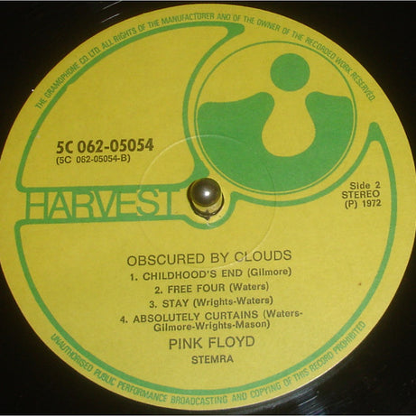 Pink Floyd : Obscured By Clouds (LP, Album, Rou)