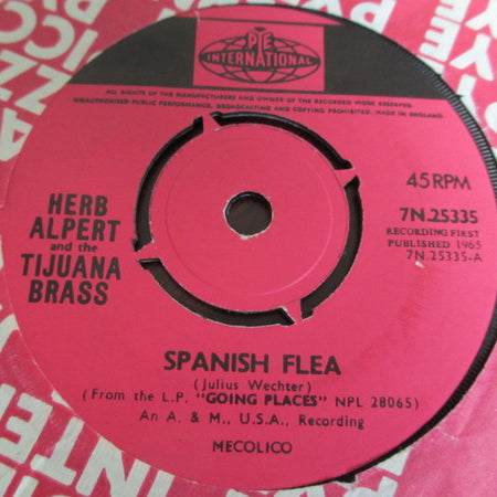 Herb Alpert & The Tijuana Brass : Spanish Flea  (7", Single, 4pr)