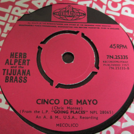 Herb Alpert & The Tijuana Brass : Spanish Flea  (7", Single, 4pr)