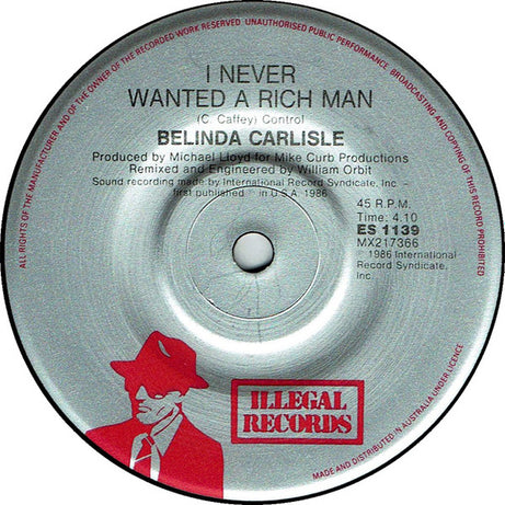 Belinda Carlisle : Mad About You (7", Single)