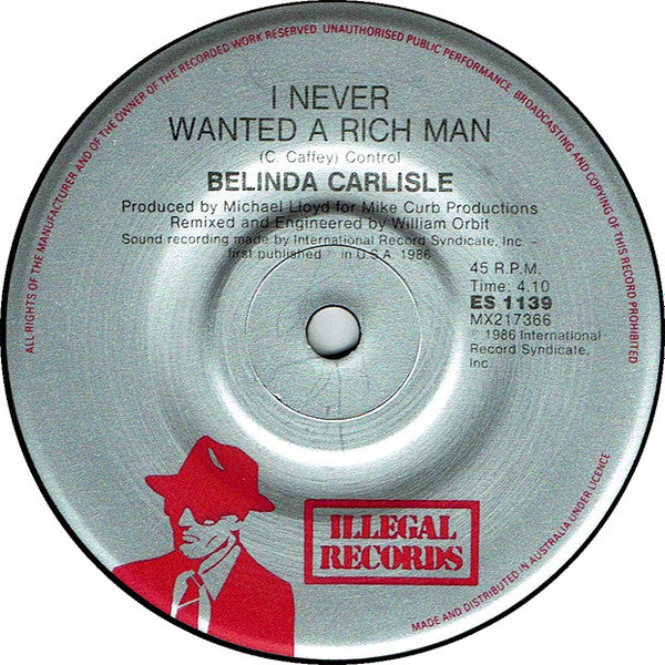 Belinda Carlisle : Mad About You (7", Single)