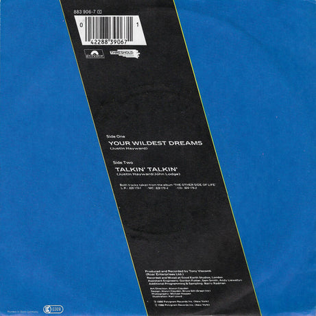 The Moody Blues : Your Wildest Dreams (7", Single)