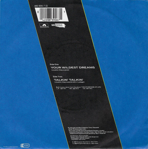 The Moody Blues : Your Wildest Dreams (7", Single)