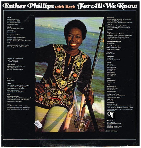 Esther Phillips With Joe Beck : For All We Know (LP, Album)