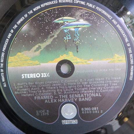 The Sensational Alex Harvey Band : Framed (LP, Album, RP, Gat)